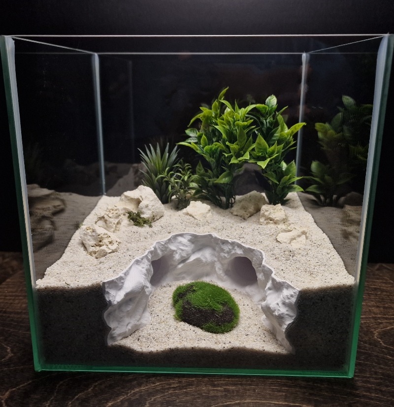 Aquarium Marineland - 2-in-1 Water & Land Hiding Cave