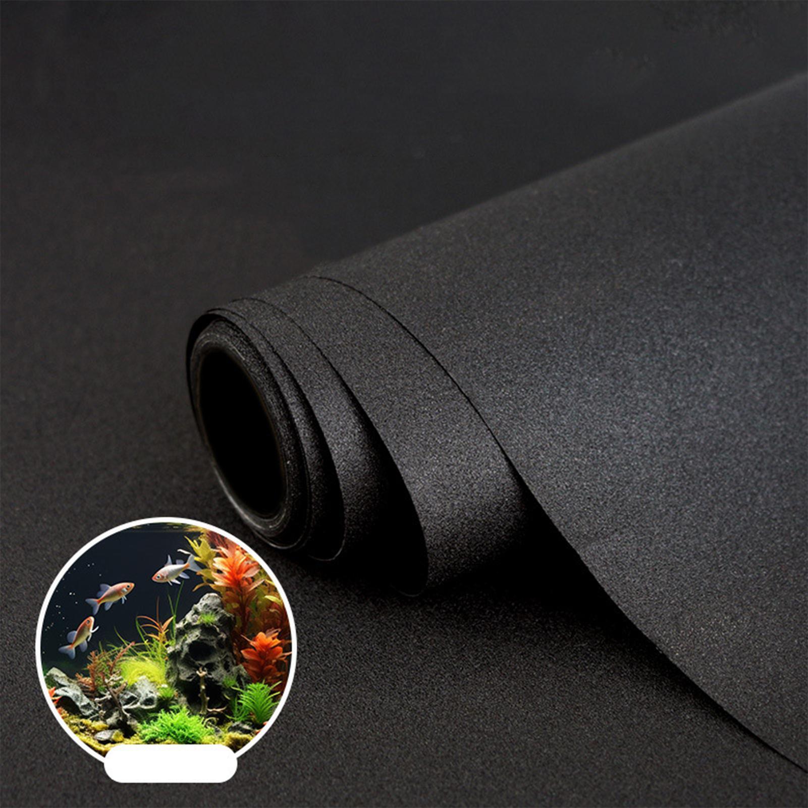 Marine Aquarium Glue - 30/40cm Fish Tank Background Sticker Black