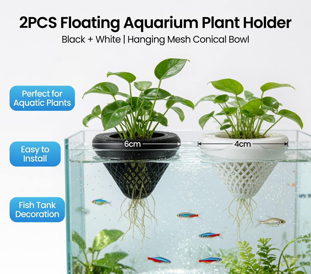 2PCS Floating Aquarium Plant H - огляд і ціна Marine Aquarium All In One