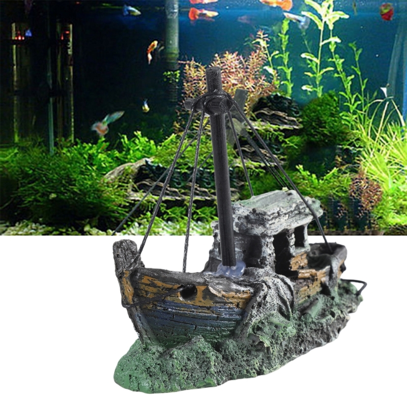 Aquarium Sunken Ship Decoratio - огляд і ціна Aquarium Marineland