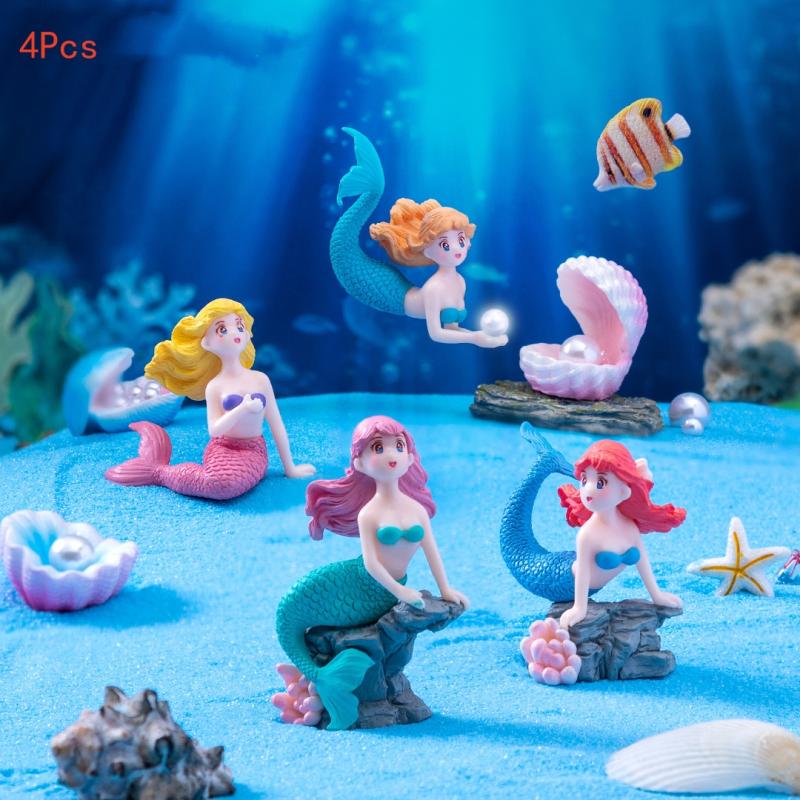 4Pcs Plastic Fish Tank Little  - огляд і ціна Marine Aquarium All In One