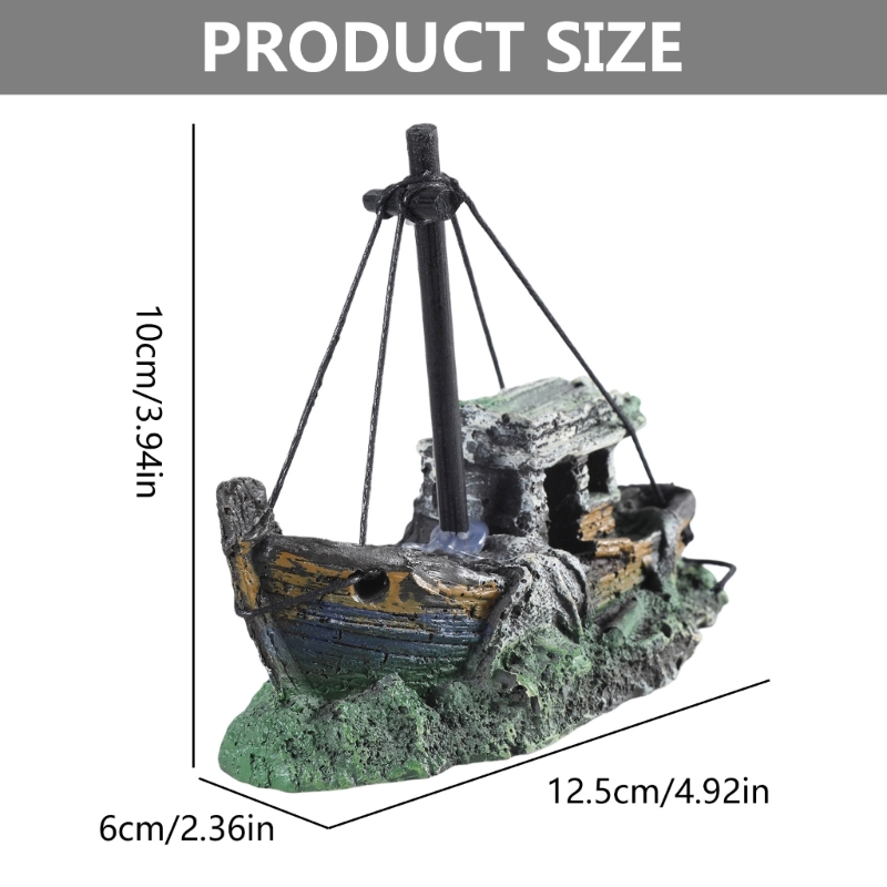 Aquarium Sunken Ship Decoratio - огляд і ціна Aquarium Marineland