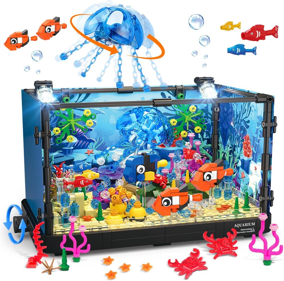 Fish Tank Block Set with Light - огляд і ціна Marine Aquarium Cube