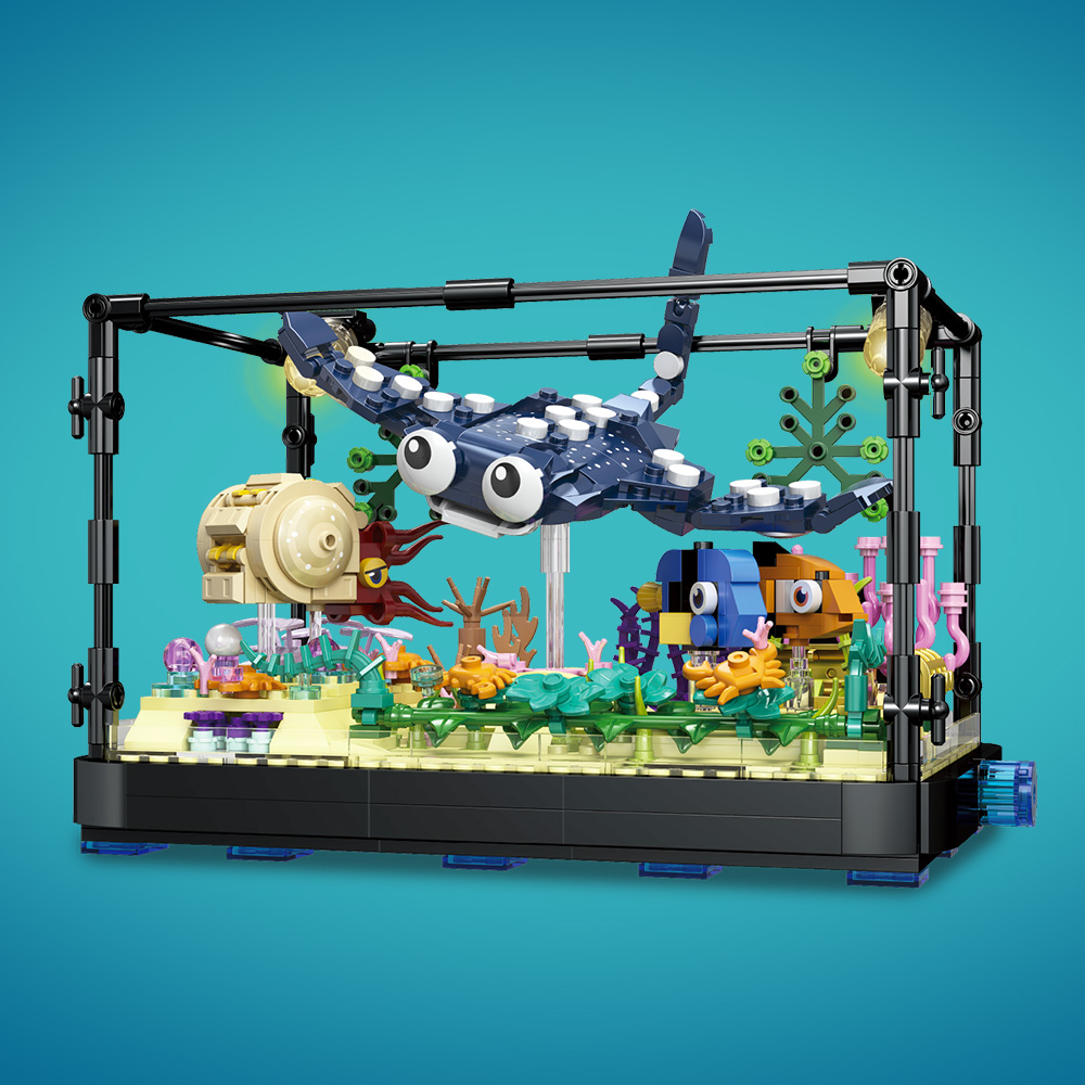 Fish Tank Block Set with Light - огляд і ціна Marine Aquarium Cube