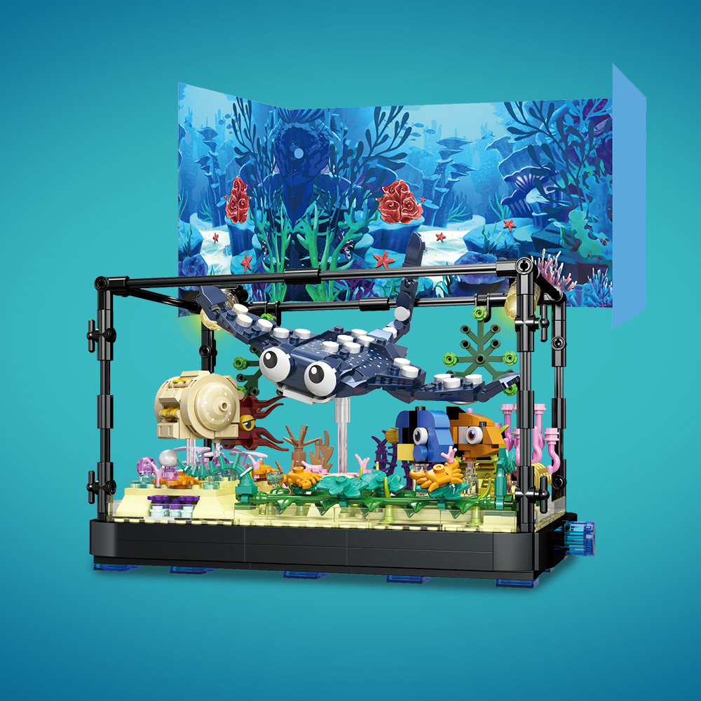 Fish Tank Block Set with Light - огляд і ціна Marine Aquarium Cube